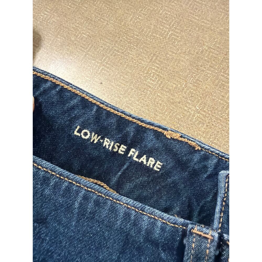 American Eagle Dark Wash Low Rise Flare Jeans Wide Leg women's 12 - Picture 5 of 5